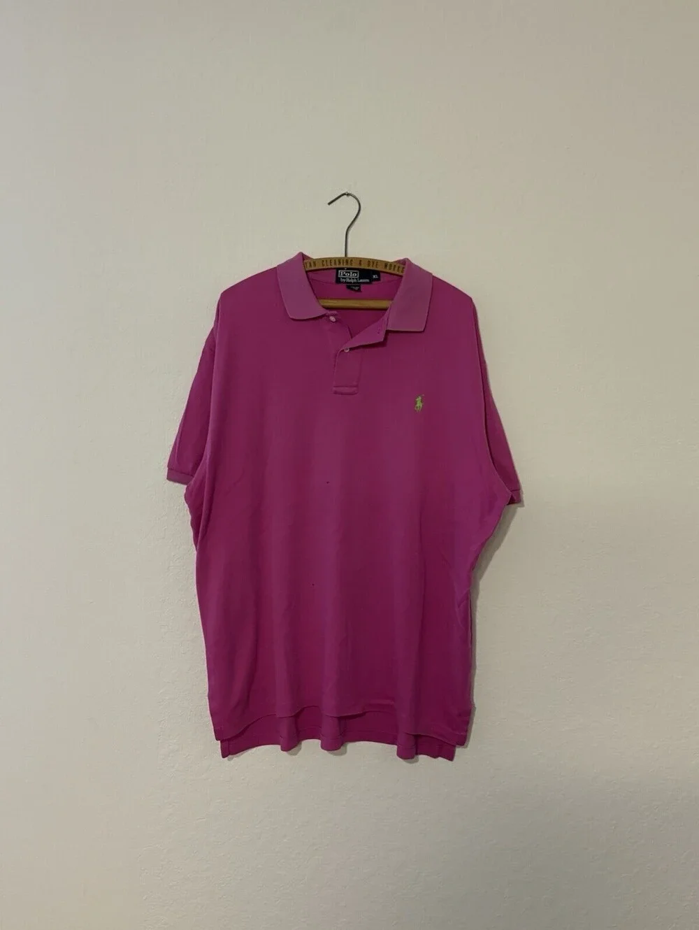 Vintage Polo Ralph Lauren Pink Classic Polo Shirt Size Mens XL 100% Cotton